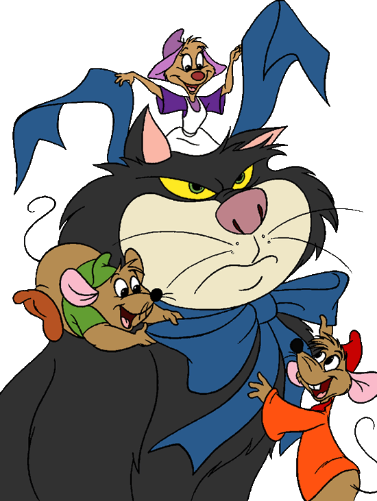 Cinderella Made Friends With Cinderella Mice Png - Jaq Gus And Lucifer (550x731), Png Download