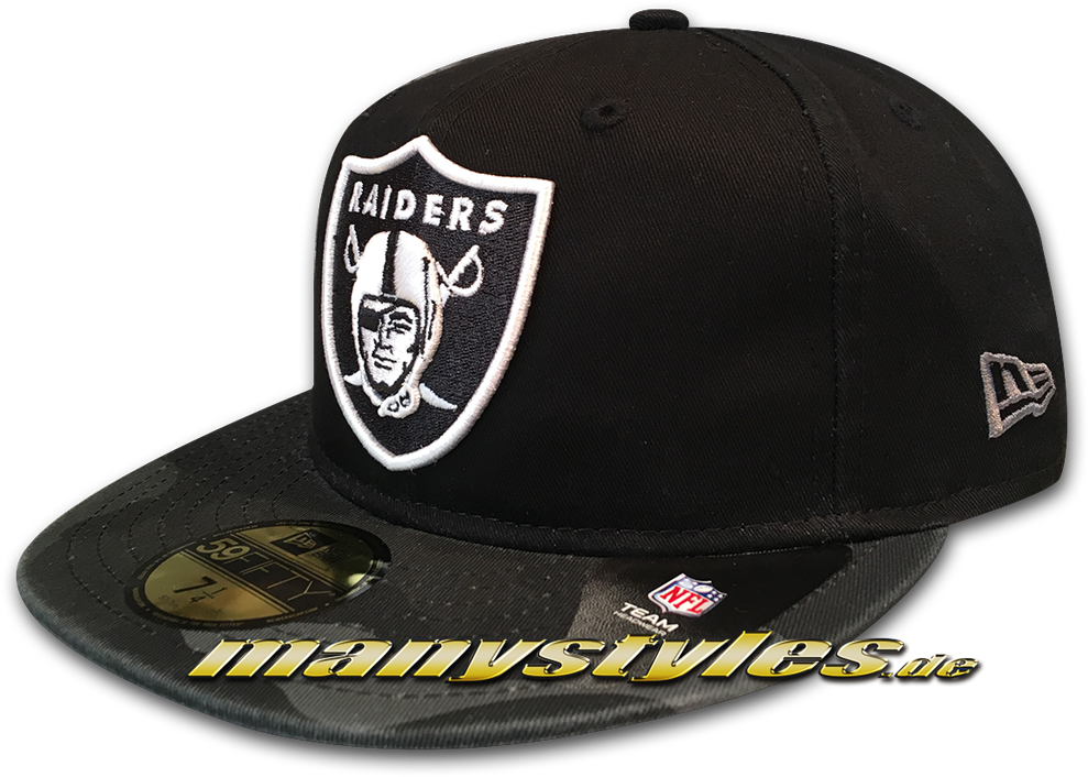 New Era Oakland Raiders Nfl 59fifty Cap Washed Camo - Gorra Raiders (1000x786), Png Download