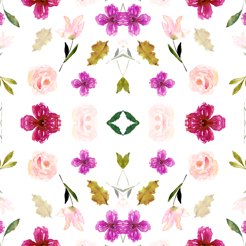 Beautiful Pink Watercolor Floral Wallpaper - Rose (800x800), Png Download