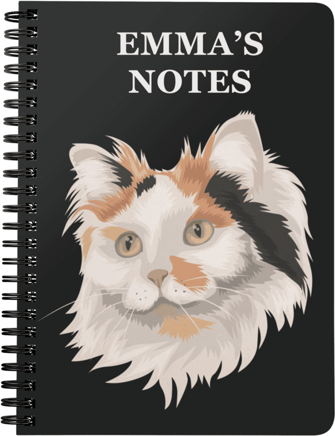 Custom Pet Print Spiral Notebook Custom Pet Print Spiral - Notebook (900x900), Png Download