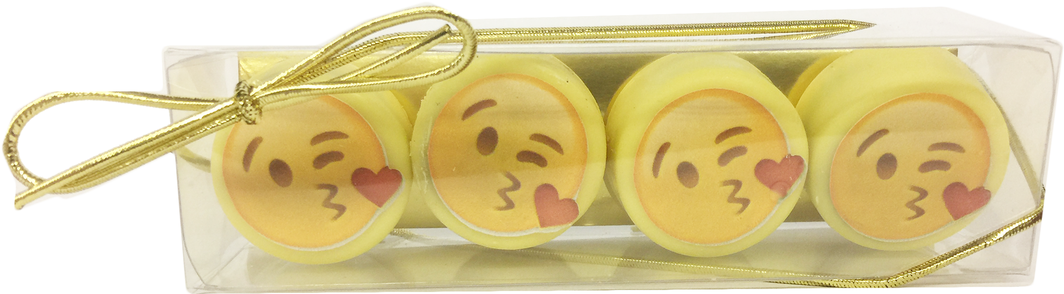Kiss Emoji Mini Chocolate Covered Oreos - Wood (2232x720), Png Download