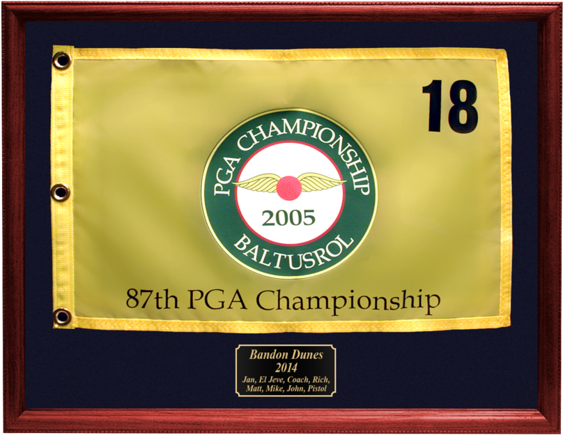 Flag Display Frame - Framed Golf Flag (1024x1024), Png Download