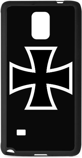 Iron Cross With White Design Custom Rubber Case For (799x799), Png Download
