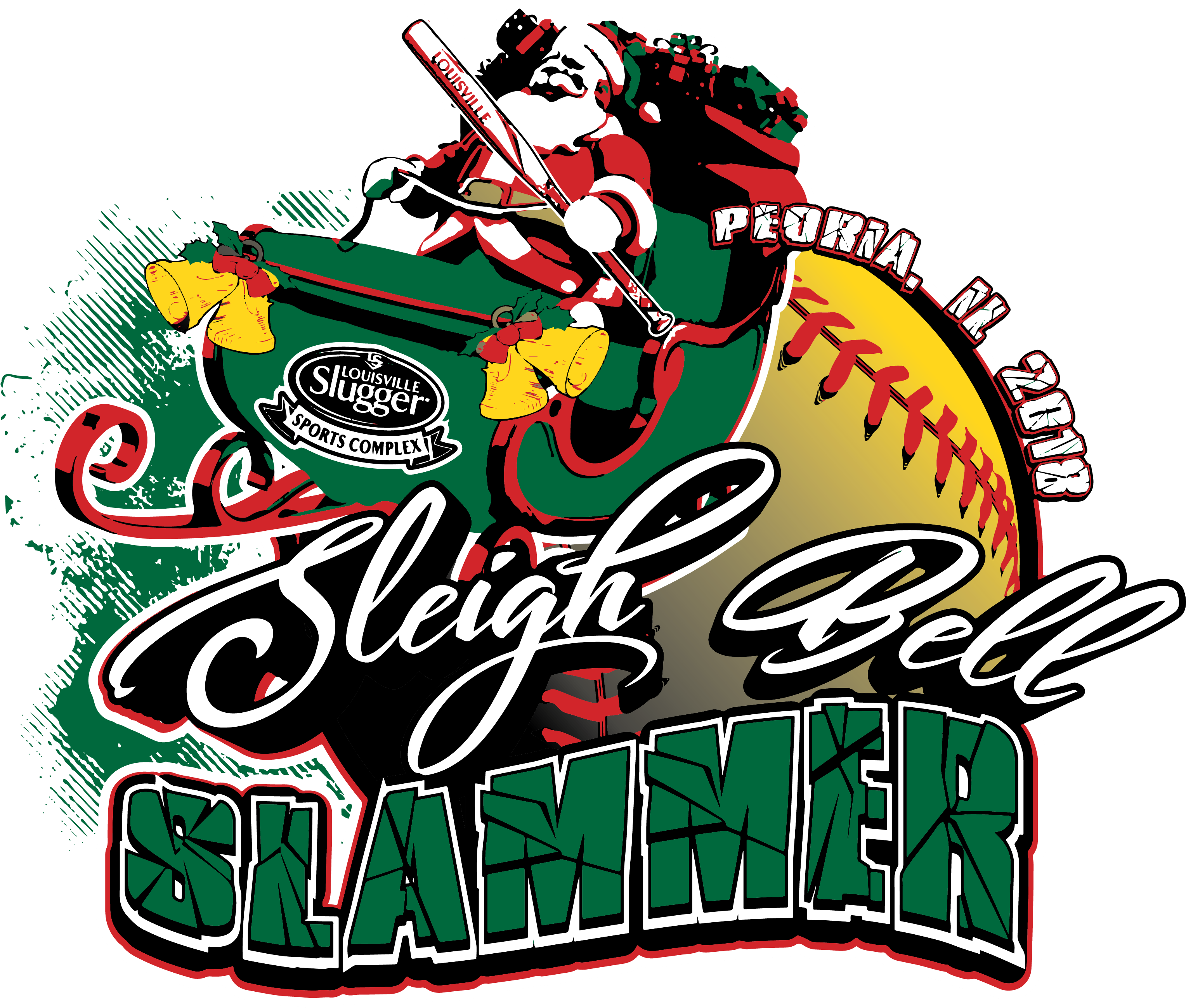 Sleigh Bell Slammer - Graphic Design (3135x2680), Png Download