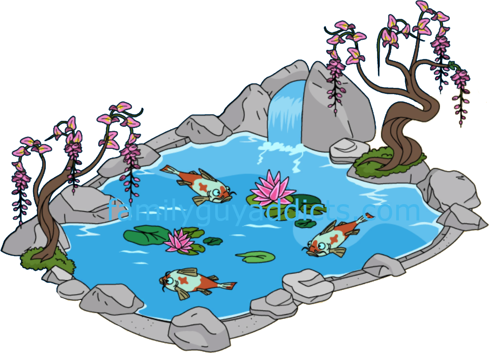 28 Collection Of Koi Pond Clipart - Koi Pond Clip Art (1710x1243), Png Download