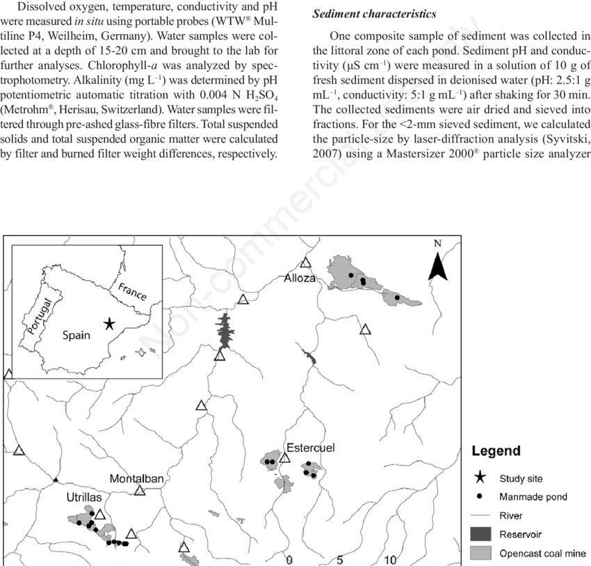Study Site And Pond Locations - Document (850x814), Png Download
