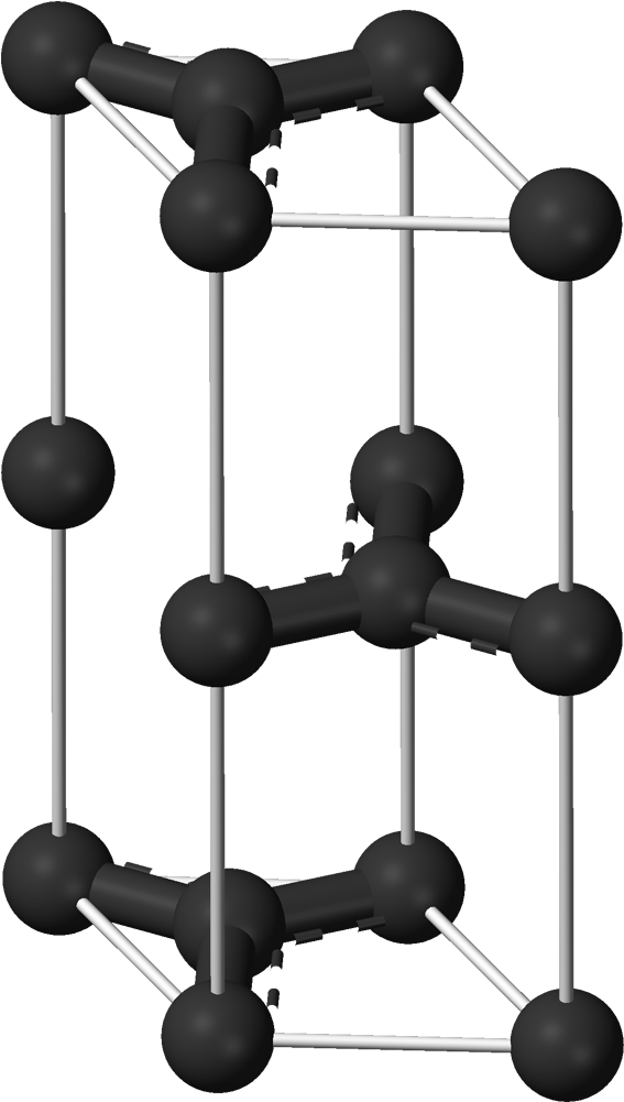 Graphite Unit Cell 3d Balls - Graphite Structure Unit Cell (666x1100), Png Download