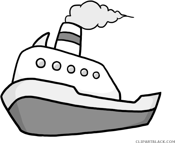 Fishing Boat Clipart Black And White - Boat Clip Art (650x511), Png Download