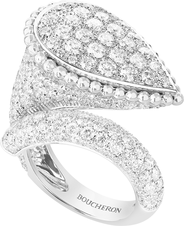 Large Diamond Pave Ribbon Rings (960x960), Png Download