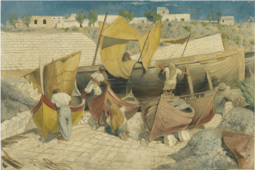 This Painting By Leslie Cole Which Is At The Imperial - Painting (963x750), Png Download