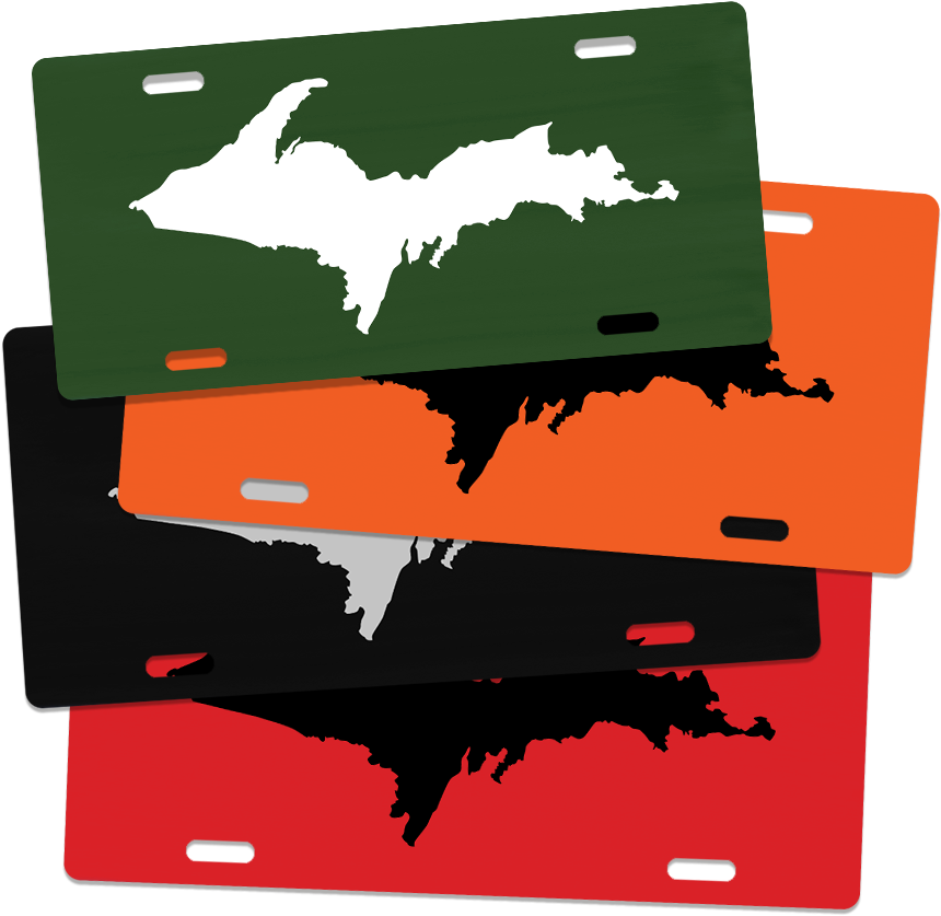 License Plate - "u - P - Silhouette" - Made In Michigan (1024x1024), Png Download