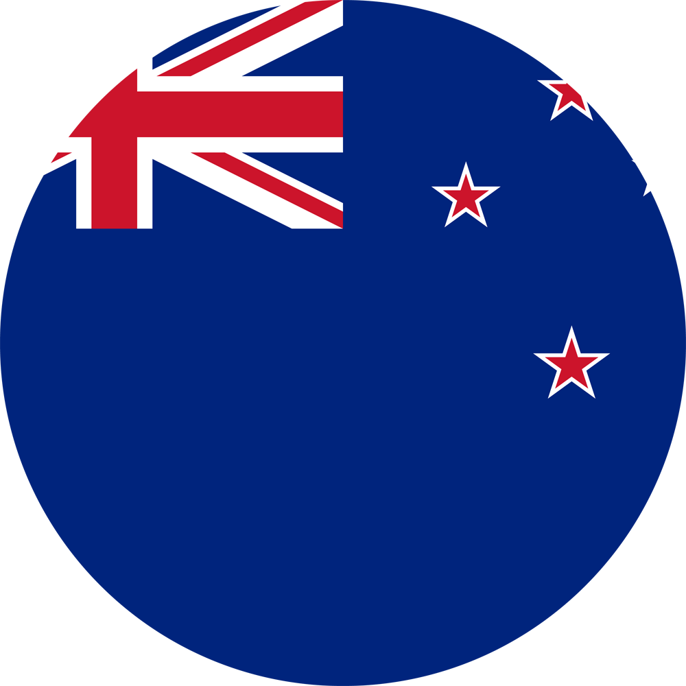 New Zealand Flag Round Medium - New Zealand Flag Gif (1000x1000), Png Download