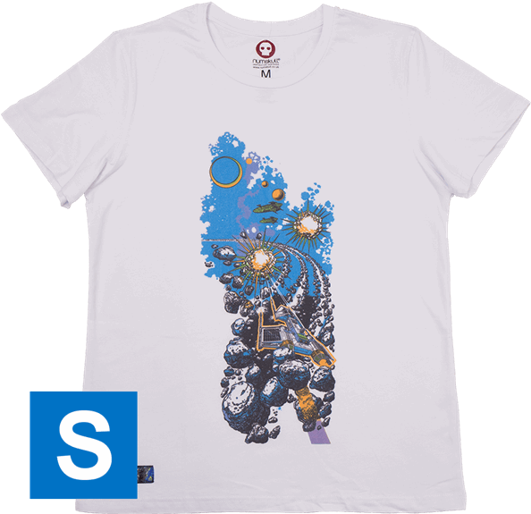 Asteroids Mens T-shirt - Arcade Game (600x600), Png Download