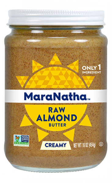 Maranatha Creamy Raw Almond Butter 16 Oz Glass Jar - Maranatha Almond Butter (600x600), Png Download