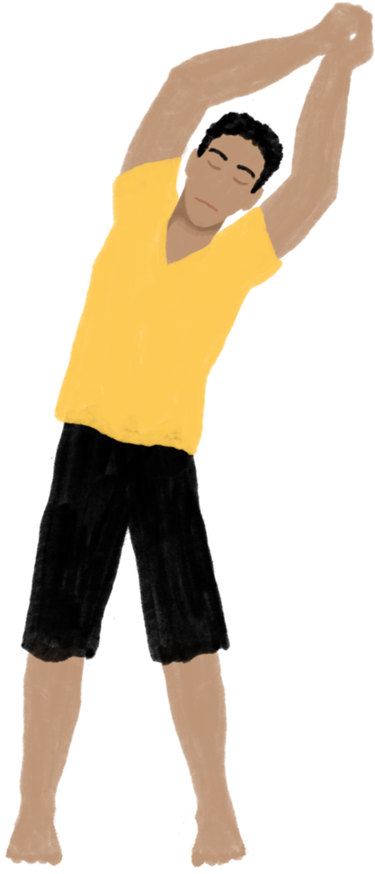 Calm Stretch - Standing (1000x1000), Png Download