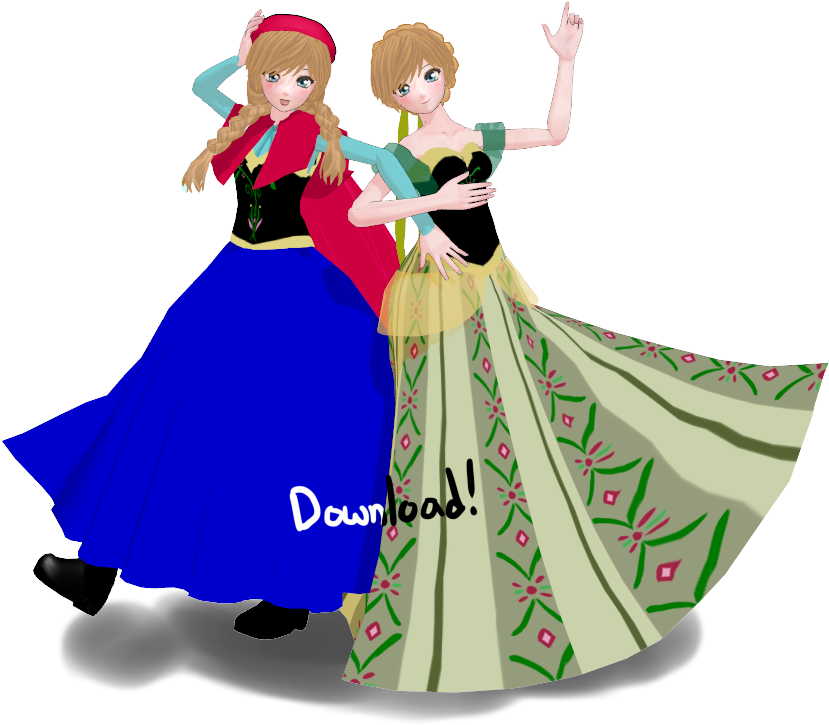 Mmd Anna Model Download By Robieyn - Mmd Frozen Models Dl (829x725), Png Download