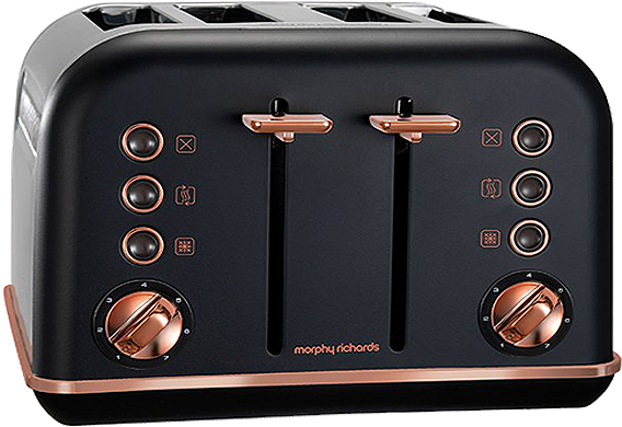 Morphy Richards Accents 4 Slice Toaster Rose Gold - Toaster 4 Slice Black (620x620), Png Download