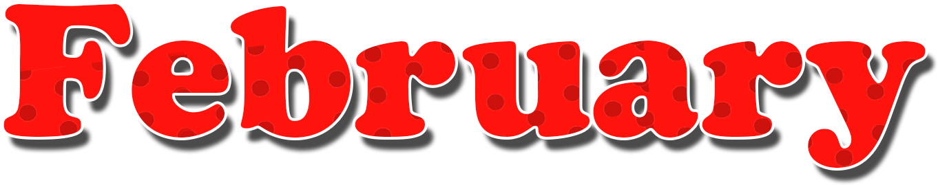 February Red Dots Name Design Png - Friday Name (1684x348), Png Download
