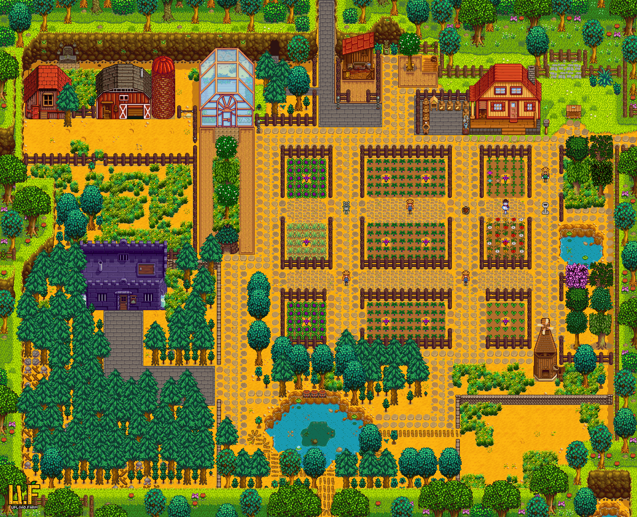 I Bought My Gf Stardew To Play Co-op - Stardew Valley Diseño Granja (1280x1040), Png Download