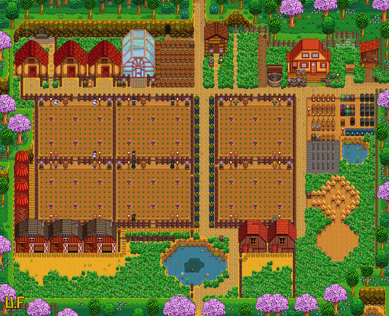 Stardew Valley Animal Farm Layout (1280x1040), Png Download