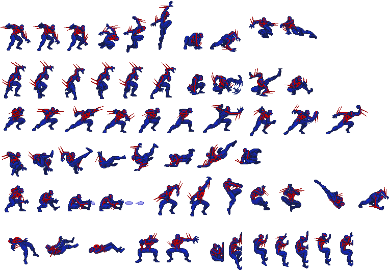 800 X 640 27 - Spiderman Sprite (800x640), Png Download