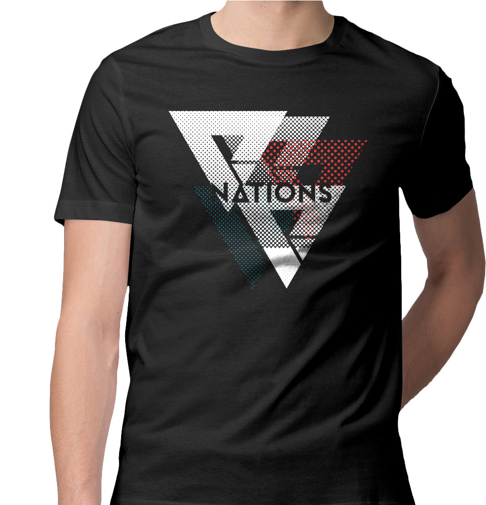 Halftone Tee - Black - Apna Time Aayega T Shirt (1000x1000), Png Download