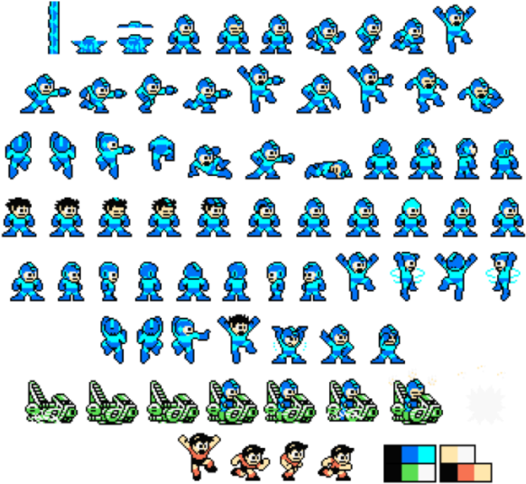 Mega Man Sprite Nes (600x542), Png Download