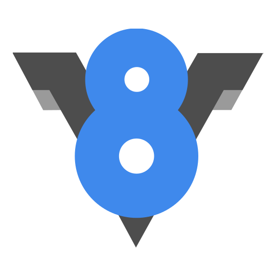 Chrome V8 Logo - V8 (1500x1033), Png Download