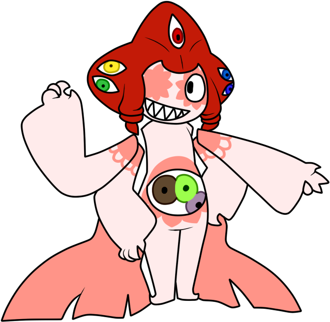 “ I Made An Eye Eater Jirachi And They're Super Cuuuuuuute - Cartoon (682x667), Png Download