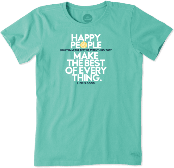 Women's Happy People Crusher Tee - Active Shirt (570x570), Png Download