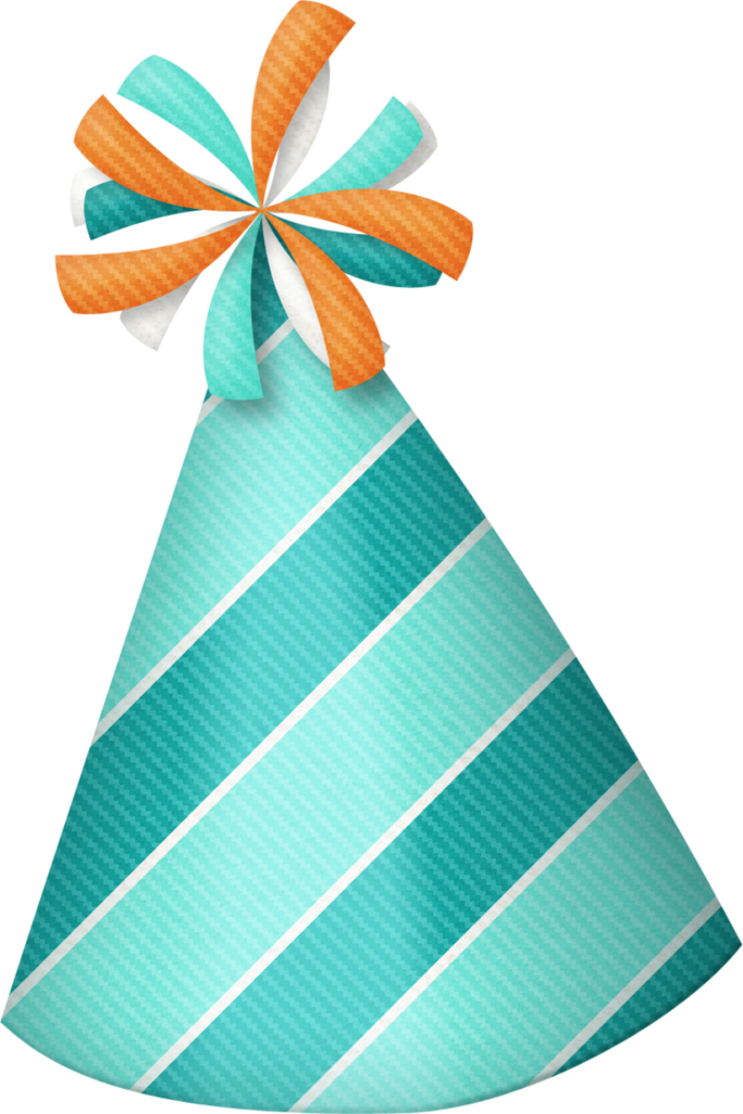 ○••°‿✿⁀celebrate‿✿⁀°••○ - Blue Birthday Hat Clipart (683x1024), Png Download