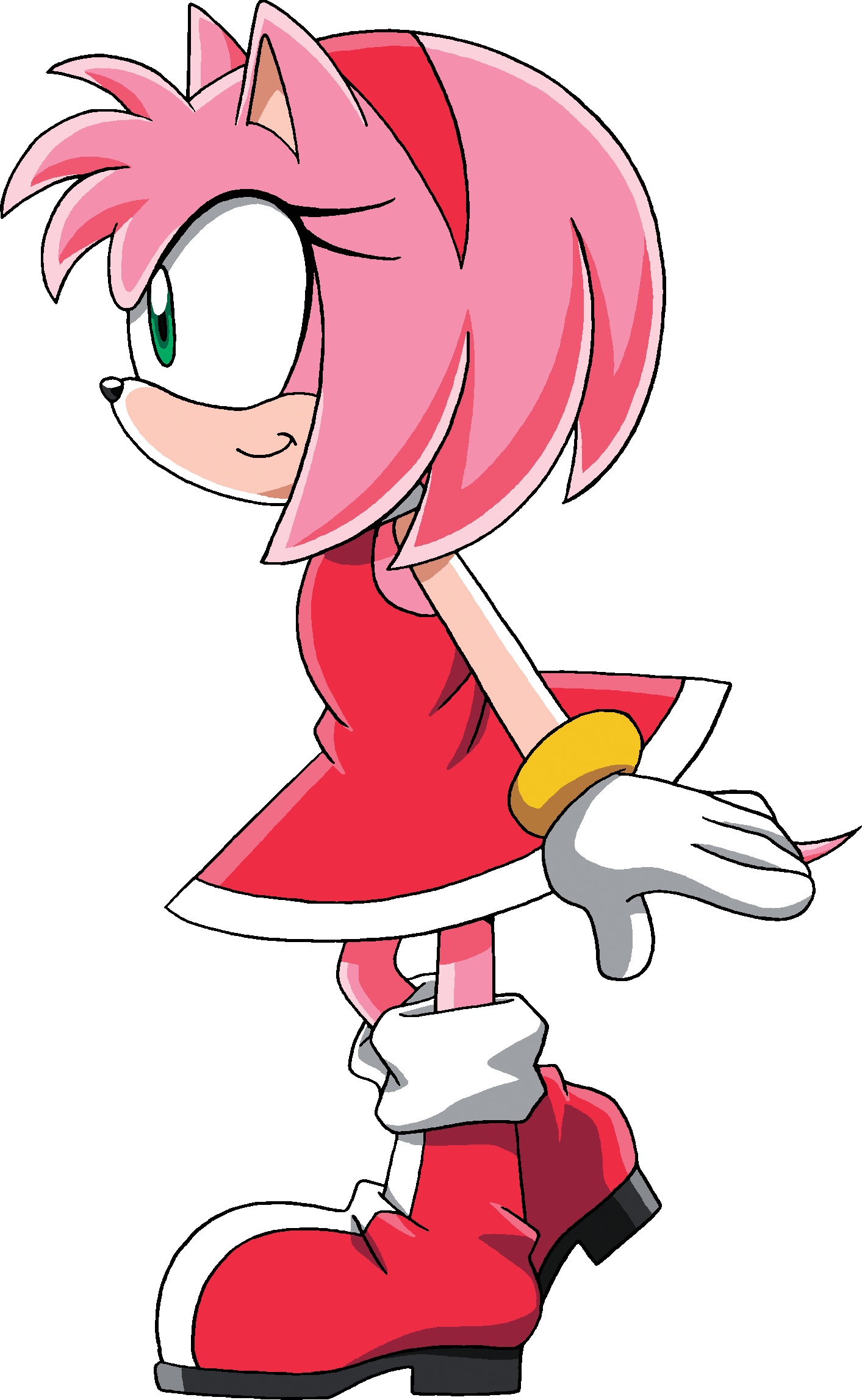 Sonic X Glance Left - Sonic X Amy Png (1413x2296), Png Download