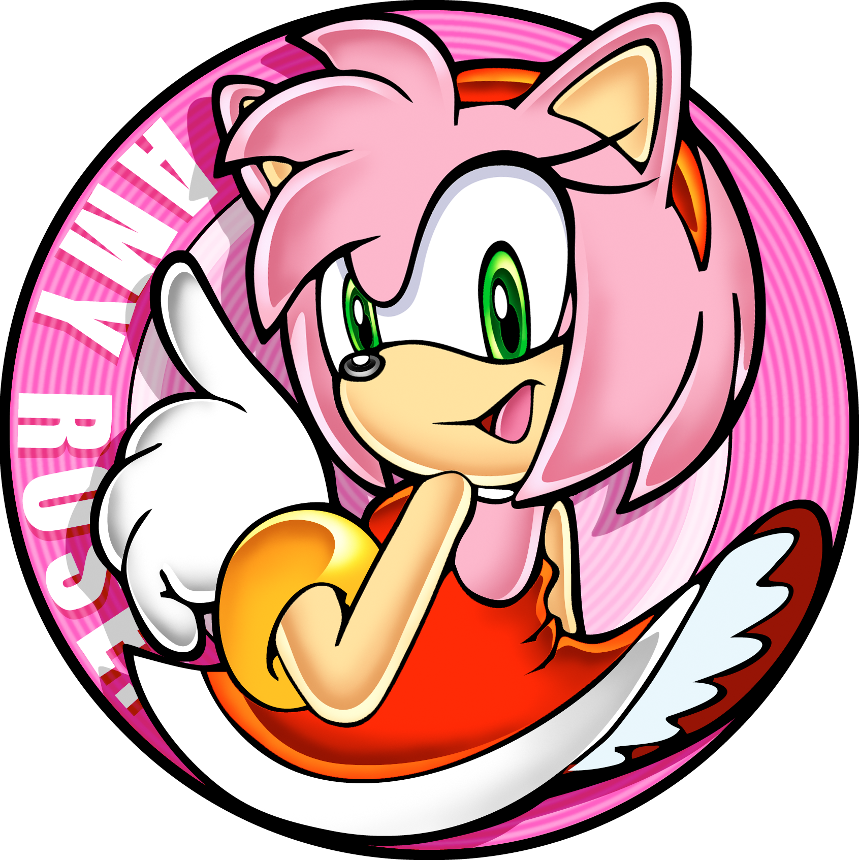 Sonic Adventure Badge - Amy Rose Sonic Adventure Art (1691x1693), Png Download