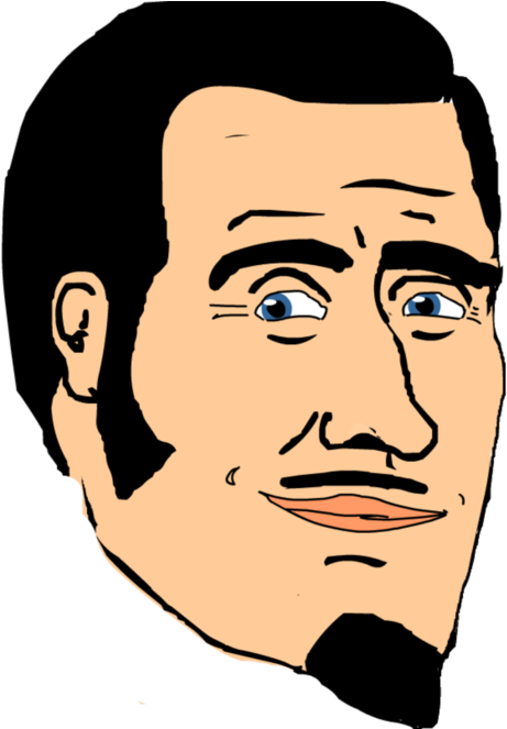 Face Facial Expression Man Nose Forehead Facial Hair - Illustration (500x662), Png Download