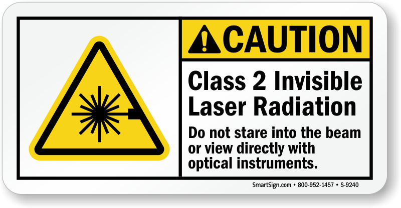 800 X 416 3 - Class 2 Laser Sign (800x416), Png Download