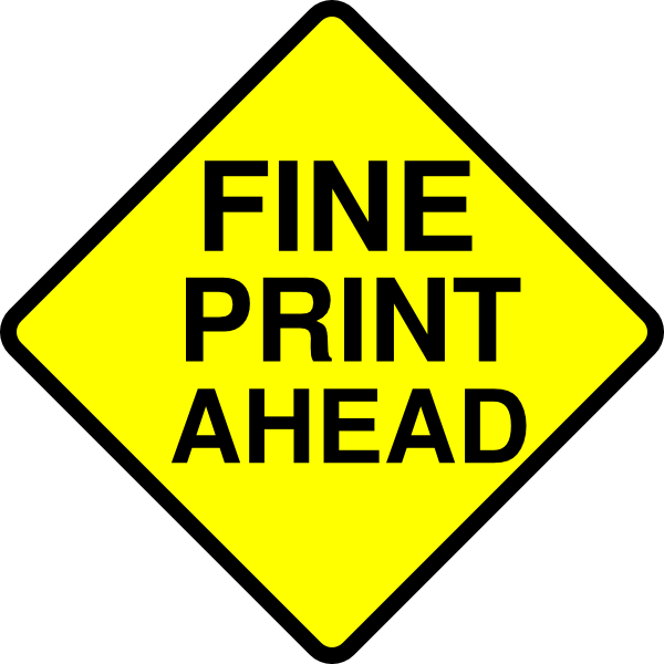 Fine Print Caution Clip Art - Small Person On Board Sign (600x600), Png Download