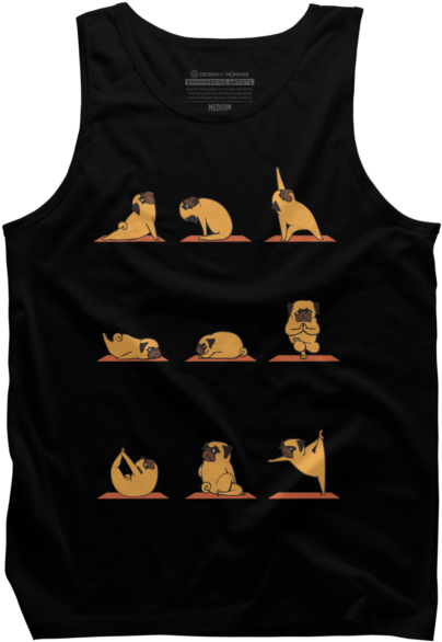 Pug Yoga - T-shirt (650x650), Png Download