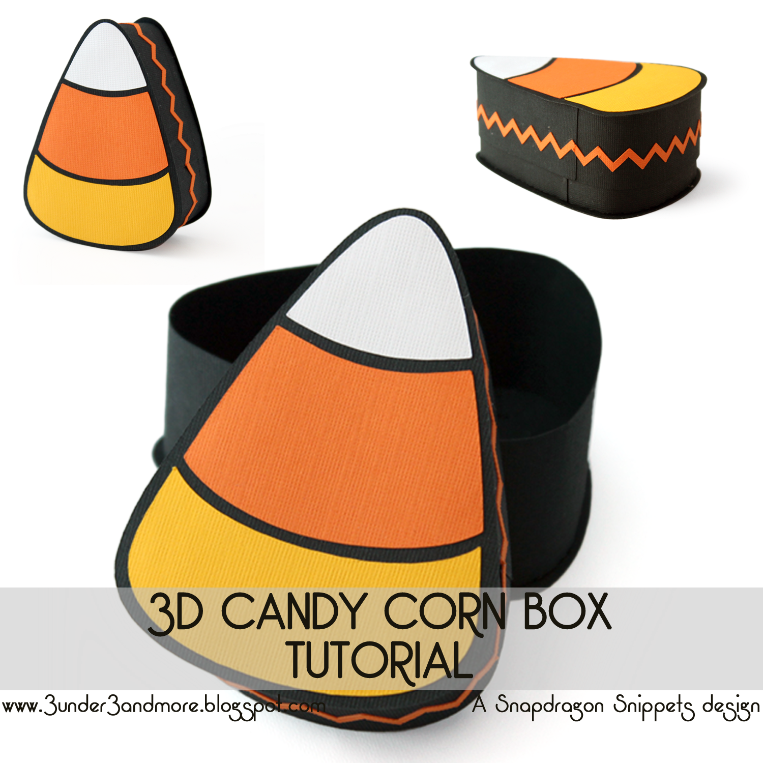 This Is The Tutorial For Assembling The 3d Candy Corn (1500x1500), Png Download