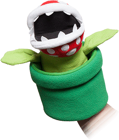 Super Mario Piranha Plant Hand Puppet - Super Mario Piranha Plant Puppet (600x600), Png Download