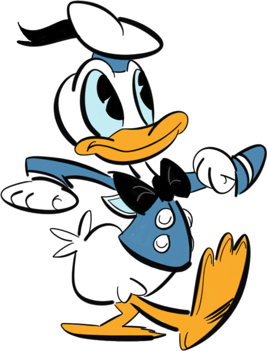 Donaldduck2018 - Cartoon (550x722), Png Download