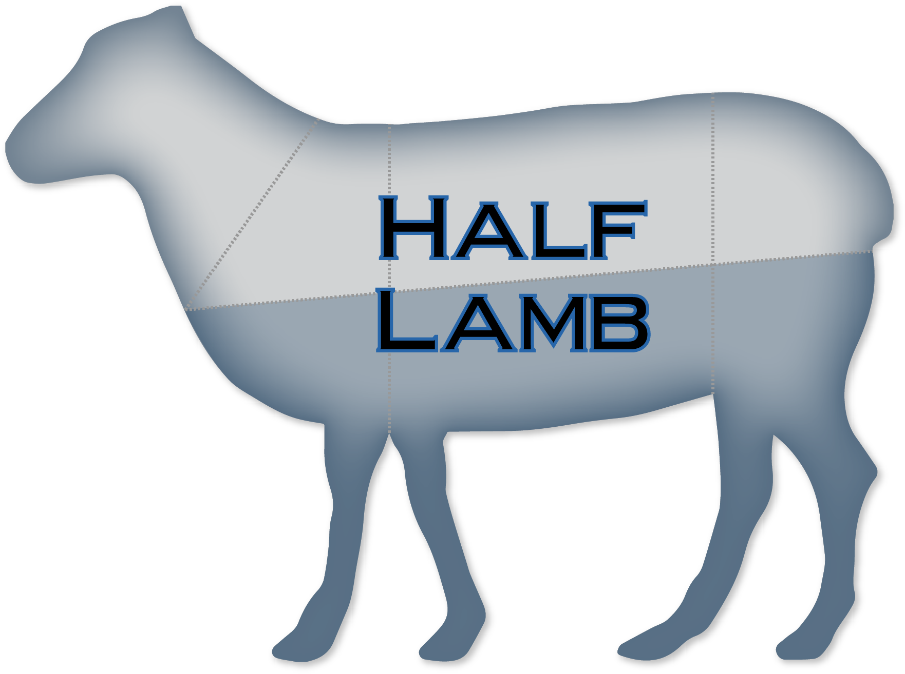 Half-lamb - Horse (1850x1383), Png Download