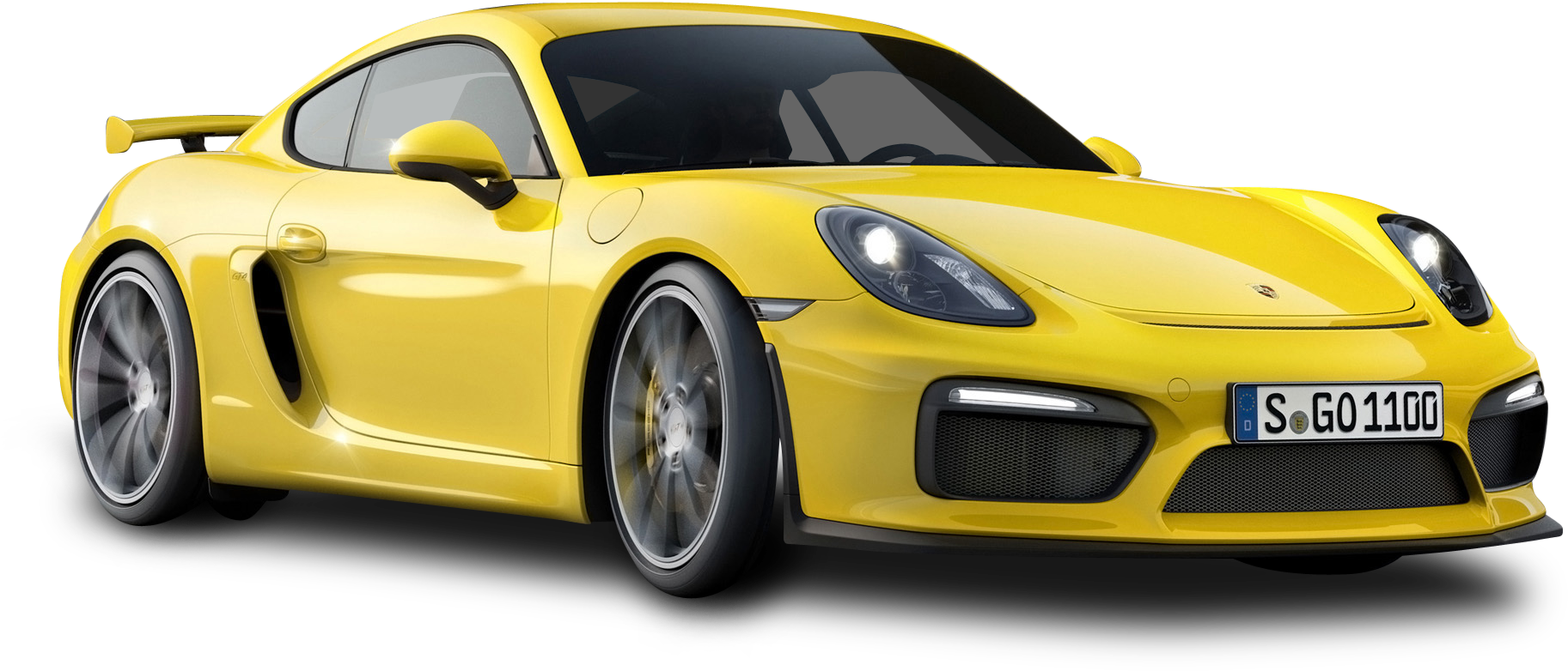 1875 X 882 3 - Porsche Cayman Gt4 Yellow (1875x882), Png Download