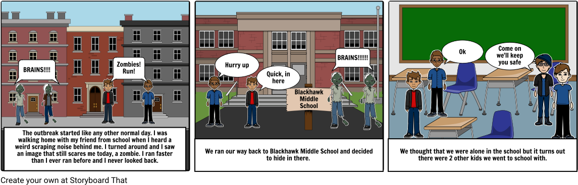 Zombie - Cartoon (1164x385), Png Download