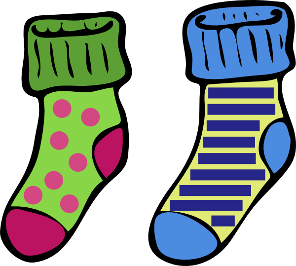 Clip Art Crazy Socks Clipart - Transparent Socks Clipart (600x539), Png Download