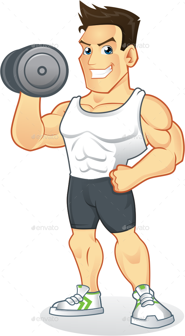 Download 2 3 3 4 4 5 5 6 6 Gym Mascot - Transparent Cartoon Png Exercise PNG  Image with No Background 