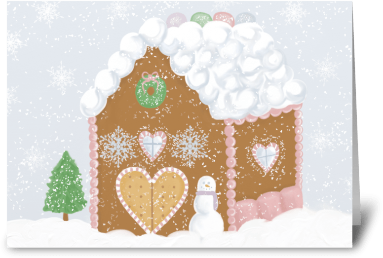 Gingerbread House (848x698), Png Download