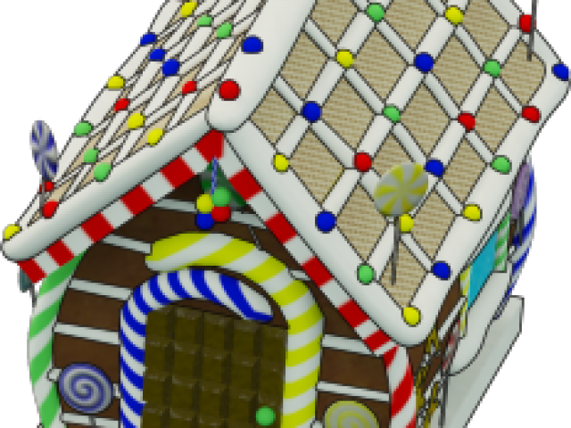 Town Clipart Gingerbread House - Gingerbread House (640x480), Png Download