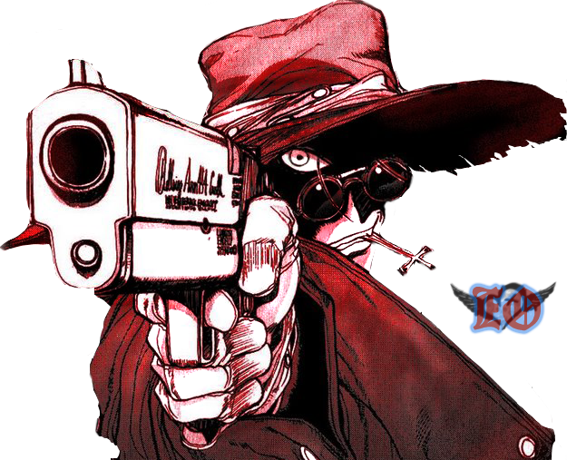 Alucard, Todos Conocemos Al Asesino De Vampiros Del - Alucard Hellsing Render (625x507), Png Download