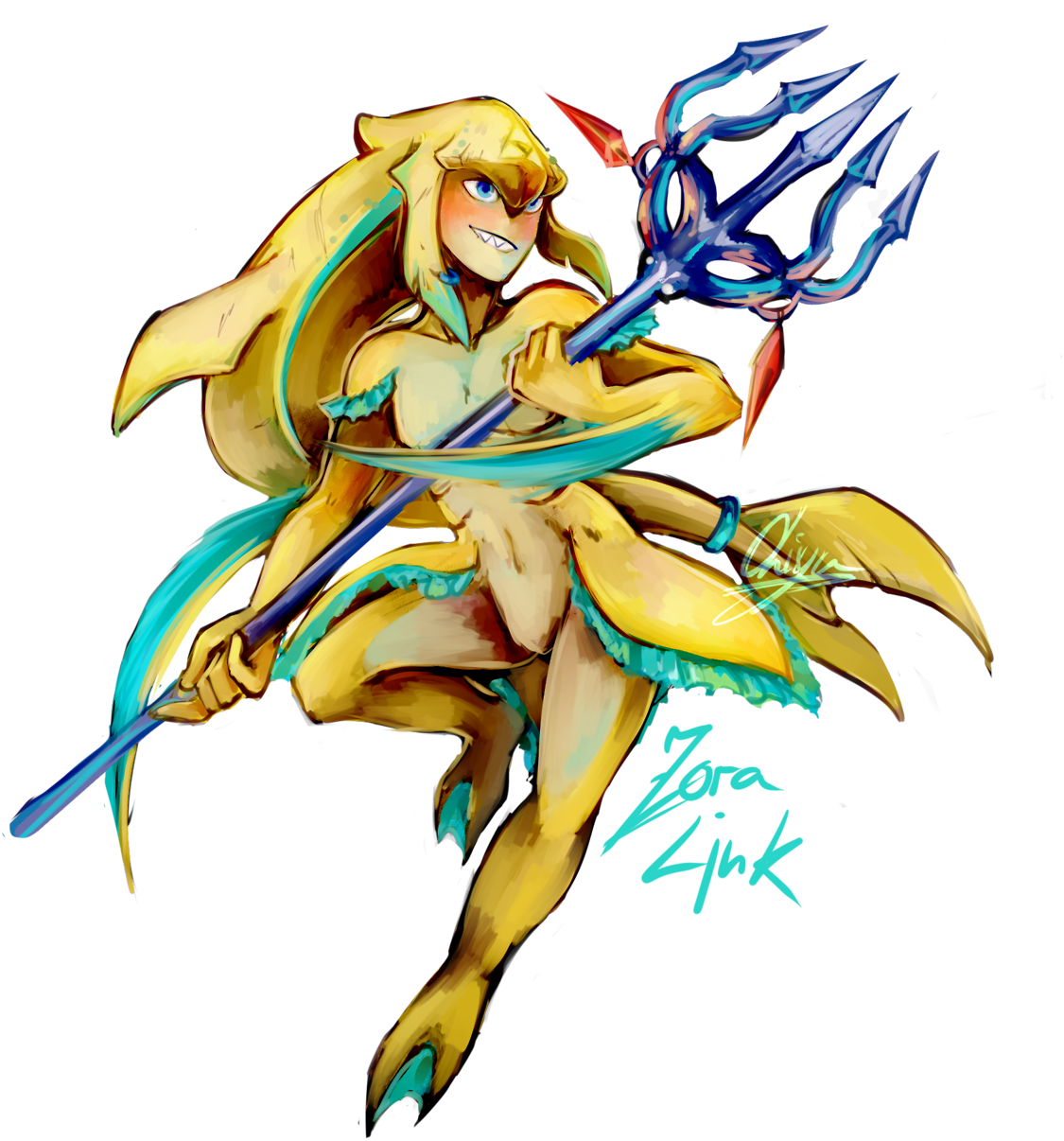 After I Accidentally Deleted All My Drawn Pictures - Zora Link (1280x1280), Png Download