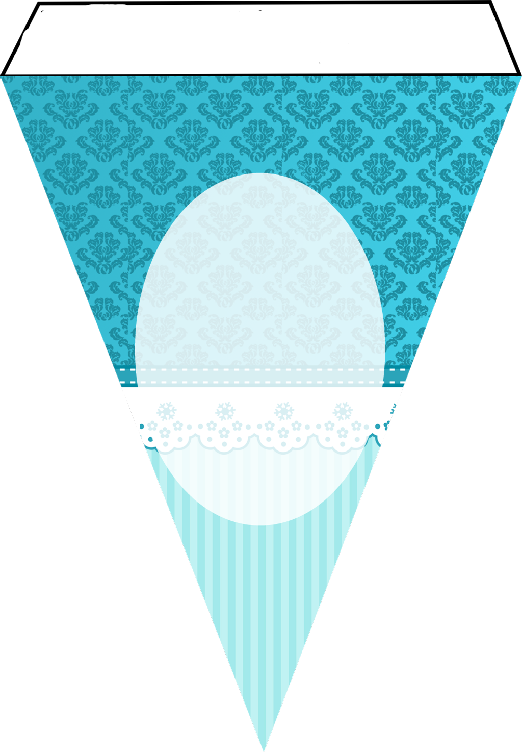 Banderines Sticker - Bandeirola Azul Para Imprimir (1024x1474), Png Download